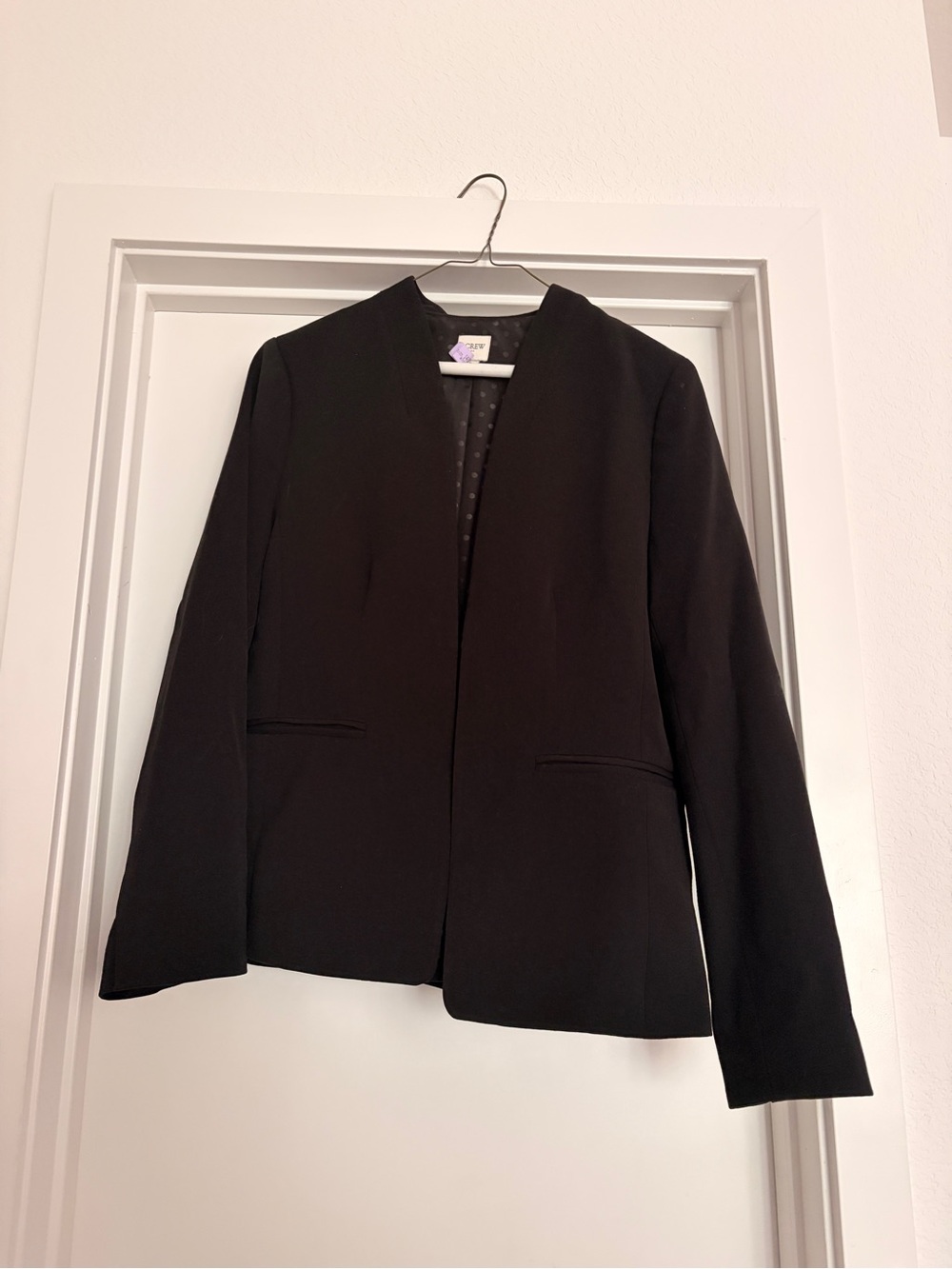 J. Crew Black Open-Front Tailored Blazer